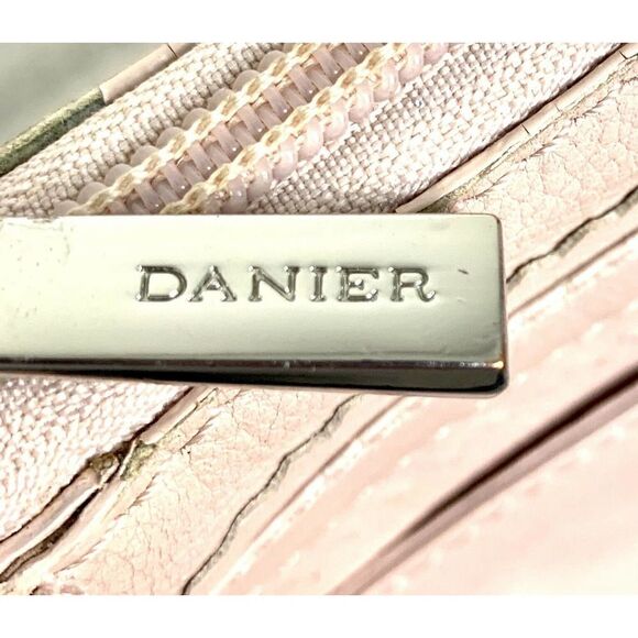 DANIER PALE PINK GENUINE LEATHER TURN LOCK X-BODY SHOULDER BAG HANDBAG MESSENGER - Picture 11 of 11